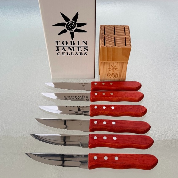 Tobin James Cellars Logo Steak Knife Set - Picture 2 of 5